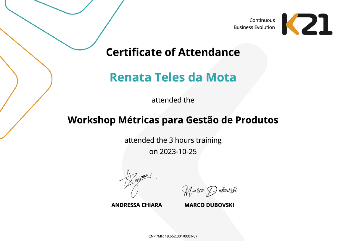 Certificado K21